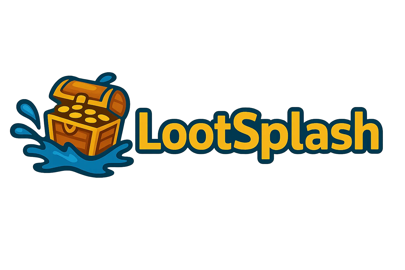 LootSplash logo with treasure chest and splash effect