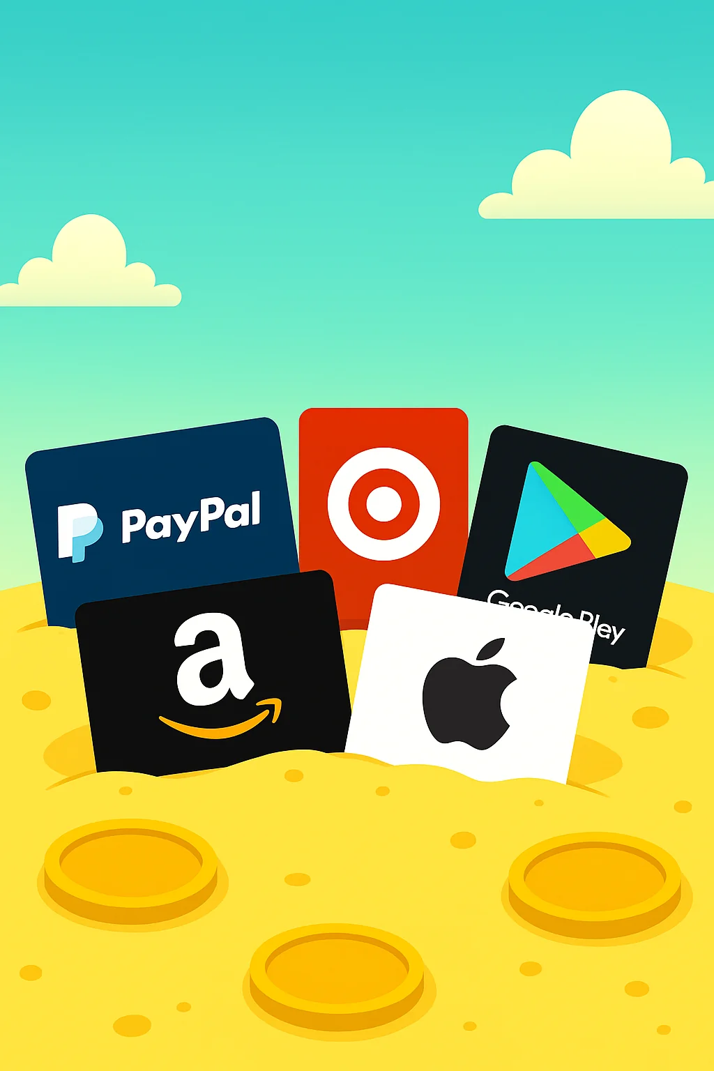 Popular gift card rewards on LootSplash